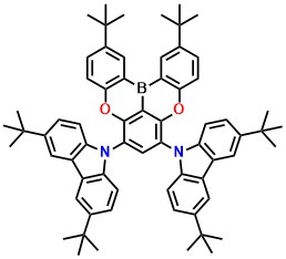 TDBA-Cz 9,9'-(2,12-di-tert-butyl-5,9-dioxa-13b-boranaphtho[3,2,1-de]anthracene-6,8-diyl)bis(3,6-di-tert-butyl-9H-carbazole)