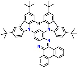 PPZ-BN 8,11,14,17-tetra-tert-butyl-5,5c,19b,21-tetraaza-12b-boradibenzo[a,c]fluorantheno[1,2,3-hi]indeno[1,2,3-op]pentacene