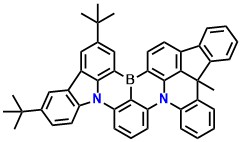 BN-MelAc 14,17-di-tert-butyl-4b-methyl-4bH-8b,11b-diaza-18b-borabenzo[j]fluoreno[1,9-ab]indeno[1,2,3-lm]perylene
