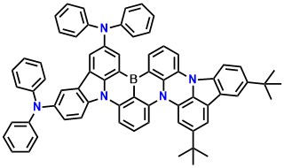 BNIP-CzDPA 6,9-di-tert-butyl-N16,N16,N19,N19-tetraphenyl-3b,10b,13b-triaza-20b-boradifluoreno[1,9-ab:1',9'-jk]perylene-16,19-diamine