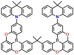 Me2AcBO 10,10'-(propane-2,2-diylbis(5,9-dioxa-13b-boranaphtho[3,2,1-de]anthracene-2,11-diyl))bis(9,9-dimethyl-9,10-dihydroacridine)
