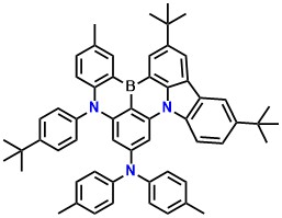 CzDABNA-NP-M/TB 11,14-di-tert-butyl-5-(4-(tert-butyl)phenyl)-2-methyl-N,N-di-p-tolyl-5H-5,8b-diaza-15b-borabenzo[a]naphtho[1,2,3-hi]aceanthrylen-7-amine