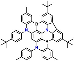 CzB2-M/TB 2,5-di-tert-butyl-13-(4-(tert-butyl)phenyl)-8,16-dimethyl-11-(p-tolyl)-11,13-dihydro-3a2,11,13-triaza-6b,17b-diboraindeno[4',3',2',1':3,4,5]phenanthro[2,1,10,9-fghi]pentacene