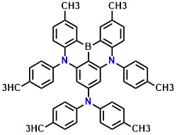 DABNA-NP-M 2,12-dimethyl-N,N,5,9-tetra-p-tolyl-5,9-dihydro-5,9-diaza-13b-boranaphtho[3,2,1-de]anthracen-7-amine