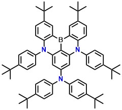 DABNA-NP-TB 2,12-di-tert-butyl-N,N,5,9-tetrakis(4-(tert-butyl)phenyl)-5,9-dihydro-5,9-diaza-13b-boranaphtho[3,2,1-de]anthracen-7-amine
