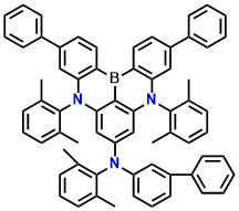 mBP-DABNA-Me N-([1,1'-biphenyl]-3-yl)-N,5,9-tris(2,6-dimethylphenyl)-3,11-diphenyl-5,9-dihydro-5,9-diaza-13b-boranaphtho[3,2,1-de]anthracen-7-amine