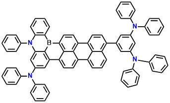 DBP-4DPA 5-(7-(diphenylamino)-9-phenyl-9H-9-aza-13b-boratetrabenzo[a,de,kl,rst]pentaphen-18-yl)-N1,N1,N3,N3-tetraphenylbenzene-1,3-diamine
