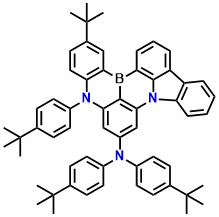 CzDABNA-NP-TB/H 2-(tert-butyl)-N,N,5-tris(4-(tert-butyl)phenyl)-5H-5,8b-diaza-15b-borabenzo[a]naphtho[1,2,3-hi]aceanthrylen-7-amine
