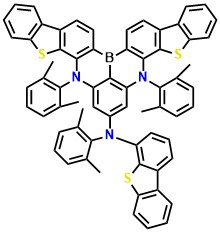 Me-PABS N-(dibenzo[b,d]thiophen-4-yl)-N,6,10-tris(2,6-dimethylphenyl)-6,10-dihydro-5,11-dithia-6,10-diaza-17b-boraindeno[2,1-a]indeno[2',1':5,6]naphtho[1,2,3-fg]anthracen-8-amine