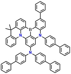 PhDMAC-BN N,N,8-tri([1,1'-biphenyl]-4-yl)-16,16-dimethyl-11-phenyl-8H,16H-4b,8-diaza-12b-boradibenzo[a,j]perylen-6-amine