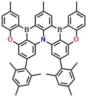 OAB-ABP-1 7,10-dimesityl-2,15,18-trimethyl-5,12-dioxa-8b-aza-16b,19b-diboraanthra[1,9-ab]benzo[j]perylene