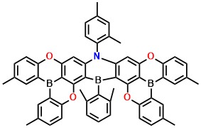MesB-DIDOBNA-N 11-(2,4-dimethylphenyl)-23-(2,6-dimethylphenyl)-3,6,16,19-tetramethyl-11,23-dihydro-9,13,22,24-tetraoxa-11-aza-4b,17b,23-triboradinaphtho[3,2,1-a1b1:1',2',3'-uv]heptacene