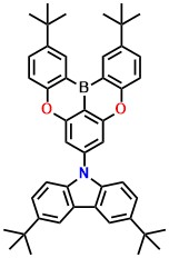 TB-tCz 3,6-di-tert-butyl-9-(2,12-di-tert-butyl-5,9-dioxa-13b-boranaphtho[3,2,1-de]anthracen-7-yl)-9H-carbazole