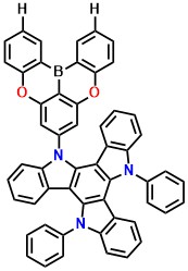 DBA-DI 5-(5,9-dioxa-13b-boranaphtho[3,2,1-de]anthracen-7-yl)-10,15-diphenyl-10,15-dihydro-5H-diindolo[3,2-a:3',2'-c]carbazole