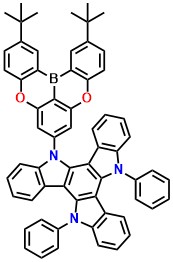TDBA-DI 5-(2,12-di-tert-butyl-5,9-dioxa-13b-boranaphtho[3,2,1-de]anthracen-7-yl)-10,15-diphenyl-10,15-dihydro-5H-diindolo[3,2-a:3',2'-c]carbazole