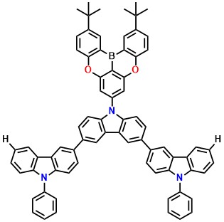 TB-P3Cz 9'-(2,12-di-tert-butyl-5,9-dioxa-13b-boranaphtho[3,2,1-de]anthracen-7-yl)-9,9''-diphenyl-9H,9'H,9''H-3,3':6',3''-tercarbazole