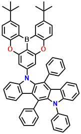 TDBA-TPDICz 5-(2,12-di-tert-butyl-5,9-dioxa-13b-boranaphtho[3,2,1-de]anthracen-7-yl)-6,11,12-triphenyl-5,11-dihydroindolo[3,2-b]carbazole