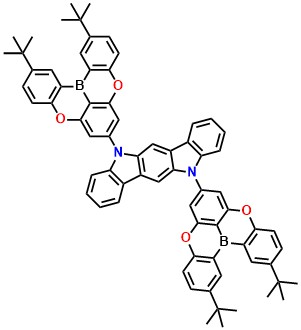 2BOICz-tBu 5,11-bis(2,12-di-tert-butyl-5,9-dioxa-13b-boranaphtho[3,2,1-de]anthracen-7-yl)-5,11-dihydroindolo[3,2-b]carbazole