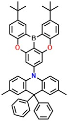 MH 10-(2,12-di-tert-butyl-5,9-dioxa-13b-boranaphtho[3,2,1-de]anthracen-7-yl)-2,7-dimethyl-9,9-diphenyl-9,10-dihydroacridine