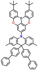 MP 9,9-di([1,1'-biphenyl]-4-yl)-10-(2,12-di-tert-butyl-5,9-dioxa-13b-boranaphtho[3,2,1-de]anthracen-7-yl)-2,7-dimethyl-9,10-dihydroacridine