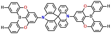 DBA-SAB 10,10'-di(5,9-doxa-13b-boranaphtho[3,2,1-de]anthracen-7-yl)-10H,10'H-9,9'-spirobi[acridine]