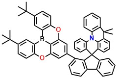 QAC-BO 1-(2,12-di-tert-butyl-5,9-dioxa-13b-boranaphtho[3,2,1-de]anthracen-7-yl)-9',9'-dimethyl-9'H-spiro[fluorene-9,5'-quinolino[3,2,1-de]acridine]