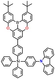 tBOSiCz 9-(4-((4-(2,12-di-tert-butyl-5,9-dioxa-13b-boranaphtho[3,2,1-de]anthracen-7-yl)phenyl)diphenylsilyl)phenyl)-9H-carbazole