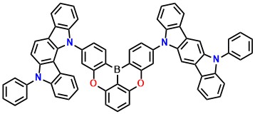 DBA-DmICz 5-phenyl-11-(3-(5-phenylindolo[3,2-a]carbazol-12(5H)-yl)-5,9-dioxa-13b-boranaphtho[3,2,1-de]anthracen-11-yl)-5,11-dihydroindolo[3,2-b]carbazole