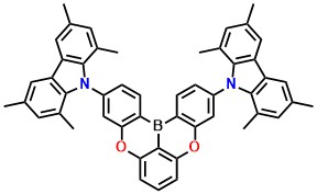 DBA-DTMCz 3,11-bis(1,3,6,8-tetramethyl-9H-carbazol-9-yl)-5,9-dioxa-13b-boranaphtho[3,2,1-de]anthracene