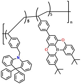 ABP55 10-(4-(4-(4-(2,12-di-tert-butyl-5,9-dioxa-13b-boranaphtho[3,2,1-de]anthracen-7-yl)phenyl)hexan-2-yl)benzyl)-9,9-diphenyl-9,10-dihydroacridine