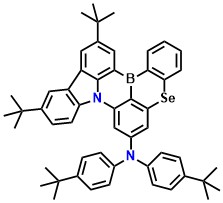 DCz-BSeN 11,14-di-tert-butyl-N,N-bis(4-(tert_x0002_butyl)phenyl)-5-selena-8b-aza-15b_x0002_borabenzo[a]naphtho[1,2,3- hi]aceanthrylen-7-amine