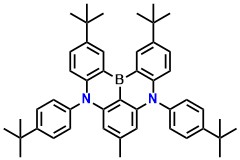 M-tDABNA 2,12-di-tert-butyl-5,9-bis(4-(tert-butyl)phenyl)-7-methyl-5,9-dihydro-5,9-diaza-13b-boranaphtho[3,2,1-de]anthracene