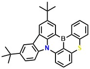 Cz-BSN 11,14-di-tert-butyl-5-thia-8b-aza-15b-borabenzo[a]naphtho[1,2,3-hi]aceanthrylene
