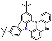 Cz-BSeN 11,14-di-tert-butyl-5-selena-8b-aza-15b-borabenzo[a]naphtho[1,2,3-hi]aceanthrylene
