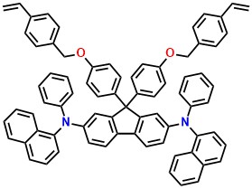 VB-FNPD 9,9-Bis[4-[(4-ethenylphenyl)methoxy]phenyl]-N2,N7-di-1-naphthalenyl-N2,N7-diphenyl-9H-Fluorene-2,7-diamine