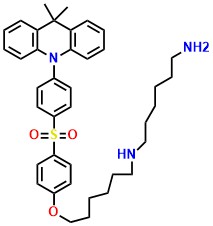 N1-(6-(4-((4-(9,9-dimethylacridin-10(9H)-yl)phenyl)sulfonyl)phenoxy)hexyl)hexane-1,6-diamine