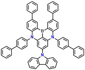 5,9-di([1,1'-biphenyl]-4-yl)-7-(9H-carbazol-9-yl)-2,12-diphenyl-5,9-dihydro-5,9-diaza-13b-boranaphtho[3,2,1-de]anthracene