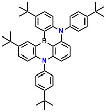 t-DABNA 2,12-di-tert-butyl-5,9-bis(4-(tert-butyl)phenyl)-5,9-dihydro-5,9-diaza-13b-boranaphtho[3,2,1-de]anthracene