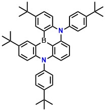 t-DABNA 2,12-di-tert-butyl-5,9-bis(4-(tert-butyl)phenyl)-5,9-dihydro-5,9-diaza-13b-boranaphtho[3,2,1-de]anthracene