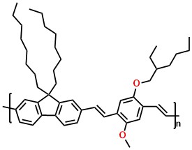 Poly[(9,9-dioctylfluorenyl-2,7-diyl)-alt-(2-methoxy-5-(2-ethylhexyloxy)phenylenevinylene-1,4-diyl)]
