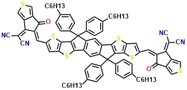 ITTC 2,2'-[[6,6,12,12-Tetrakis(4-hexylphenyl)-6,12-dihydrodithieno[2,3-d:2',3'-d']-s-indaceno[1,2-b:5,6-b']dithiophene-2,8-diyl]bis[methylidyne(6-oxo-4H-cyclopenta[c]thiophene-5,4(6H)-diylidene)]]bis[propanedinitrile]