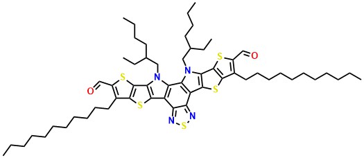 12,13-Bis(2-ethylhexyl)-3,9-diundecyl-12,13-dihydro-[1,2,5]thiadiazolo[3,4-e]thieno[2'',3'':4',5']thieno[2',3':4,5]pyrrolo[3,2-g]thieno[2',3':4,5]thieno[3,2-b]indole-2,10-dicarbaldehyde
