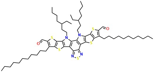 12,13-Bis(3-ethylheptyl)-3,9-diundecyl-12,13-dihydro-[1,2,5]thiadiazolo[3,4-e]thieno[2'',3'':4',5']thieno[2',3':4,5]pyrrolo[3,2-g]thieno[2',3':4,5]thieno[3,2-b]indole-2,10-dicarbaldehyde