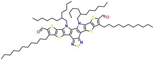 12,13-Bis(2-butyloctyl)-3,9-diundecyl-12,13-dihydro-[1,2,5]thiadiazolo[3,4-e]thieno[2'',3'':4',5']thieno[2',3':4,5]pyrrolo[3,2-g]thieno[2',3':4,5]thieno[3,2-b]indole-2,10-dicarbaldehyde