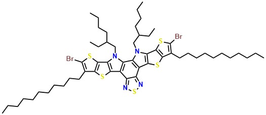 2,10-Dibromo-12,13-bis(2-ethylhexyl)-3,9-diundecyl-12,13-dihydro-[1,2,5]thiadiazolo[3,4-e]thieno[2'',3'':4',5']thieno[2',3':4,5]pyrrolo[3,2-g]thieno[2',3':4,5]thieno[3,2-b]indole