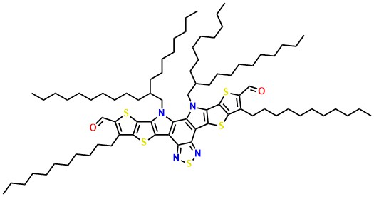 12,13-Bis(2-octyldodecyl)-3,9-diundecyl-12,13-dihydro-[1,2,5]thiadiazolo[3,4-e]thieno[2'',3'':4',5']thieno[2',3':4,5]pyrrolo[3,2-g]thieno[2',3':4,5]thieno[3,2-b]indole-2,10-dicarbaldehyde