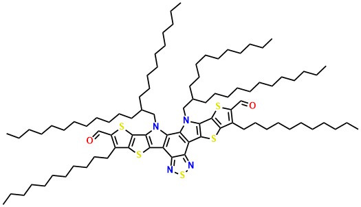 12,13-Bis(2-decyltetradecyl)-3,9-diundecyl-12,13-dihydro-[1,2,5]thiadiazolo[3,4-e]thieno[2'',3'':4',5']thieno[2',3':4,5]pyrrolo[3,2-g]thieno[2',3':4,5]thieno[3,2-b]indole-2,10-dicarbaldehyde