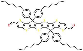 Thieno[2'',3'':4',5']thieno[3',2':4,5]cyclopenta[1,2-b]thieno[2''',3''':4'',5'']thieno[2'',3'':3',4']cyclopenta[1',2':4,5]thieno[2,3-d]thiophene-2,8-dicarboxaldehyde, 6,6,12,12-tetrakis(4-hexylphenyl)-6,12-dihydro-