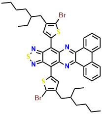 10,14-bis(5-bromo-4-(2-ethylhexyl)thiophen-2-yl)dibenzo[a,c][1,2,5]thiadiazolo[3,4-i]phenazine