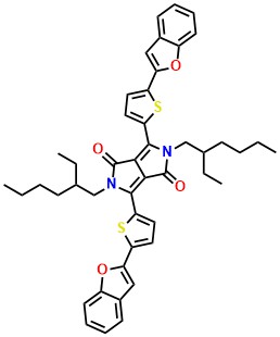 3,6-Bis(5-(benzofuran-2-yl)thiophen-2-yl)-2,5-bis(2-ethylhexyl)-2,5-dihydropyrrolo[3,4-c]pyrrole-1,4-dione
